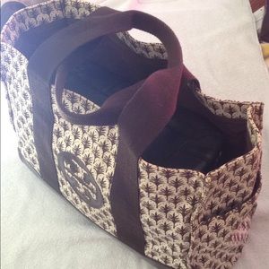 Tory Burch canvas day bag